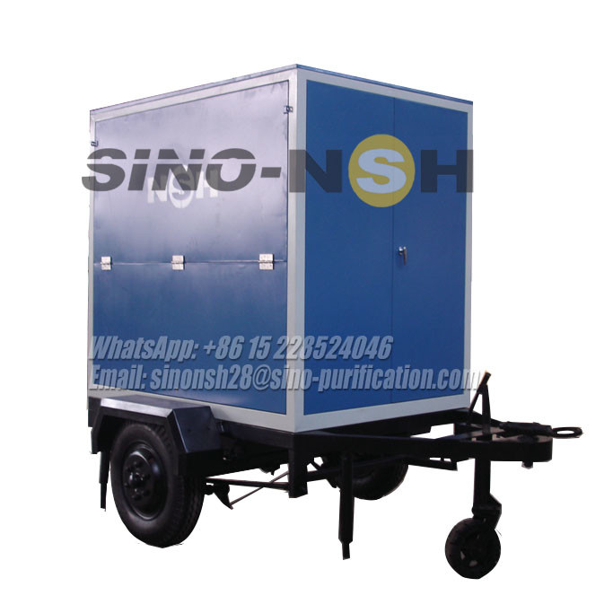 Outdoor Rainproof  High Vacuum Transformer Oil Purifier Roadworthy Trailer Metal Enclosure